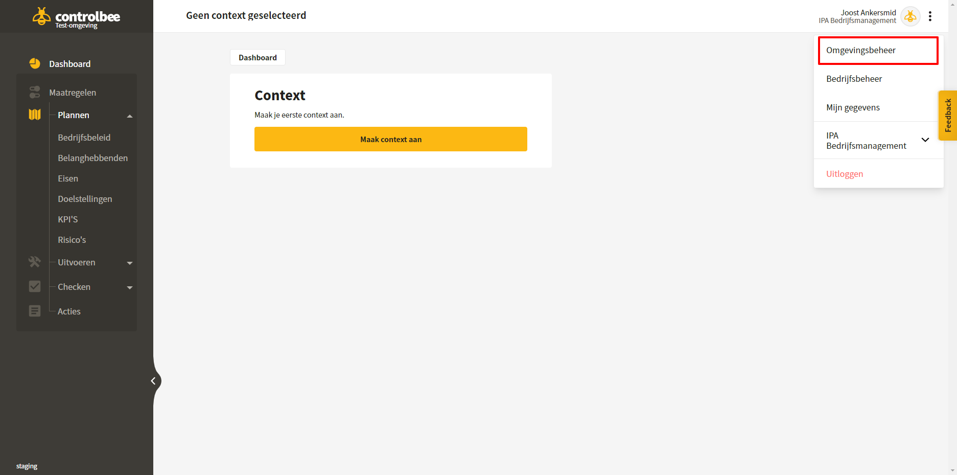 Overnemen in het formulier in ControlBee