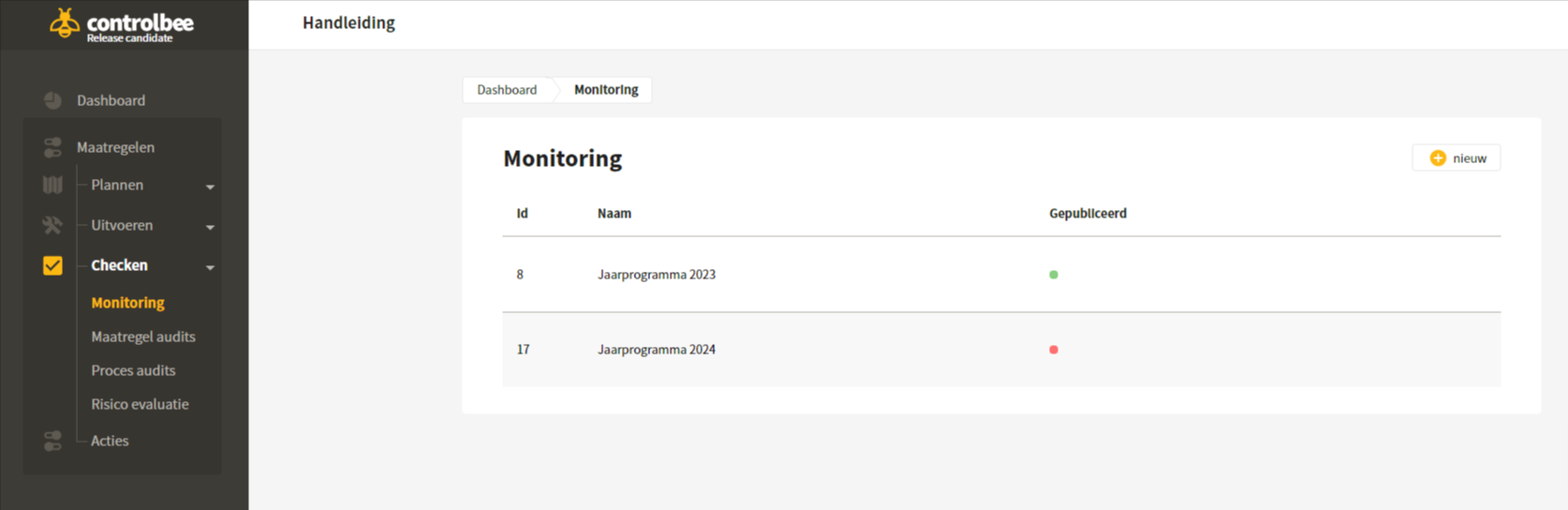 Uitleg monitoring